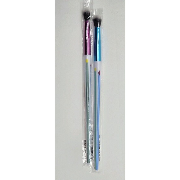 NEW Limited Edition Tetris x Ipsy Makeup Blending Brush Pink & Blue Lot Of 2 - Picture 3 of 4